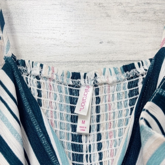 Xhilaration Summer Tank Blue and White Striped Women’s Jumpsuit - Picture 11 of 11